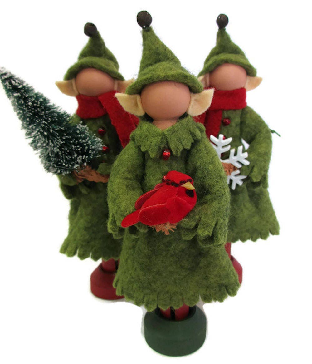 Elf Girl in Green Dress