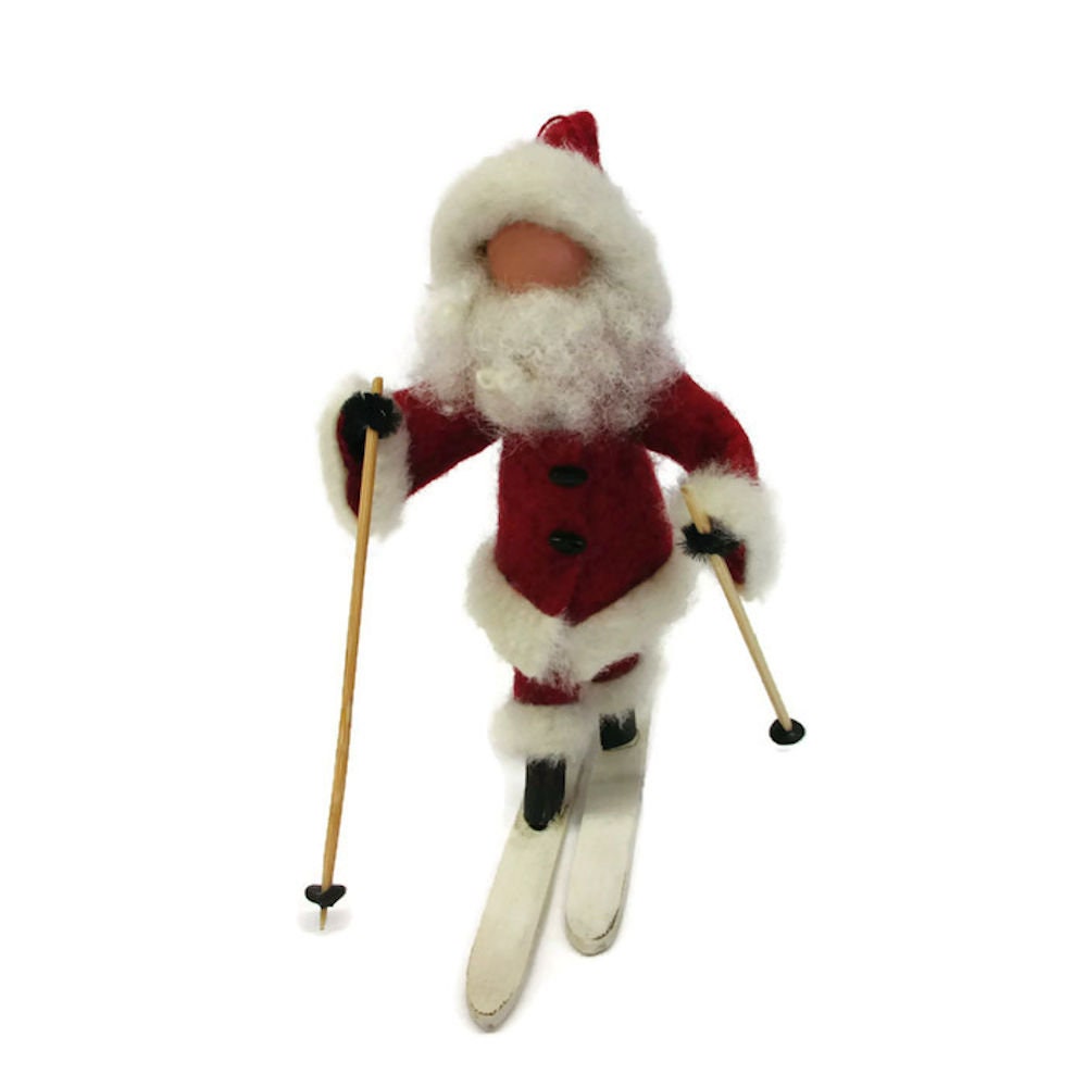 Skiing Santa