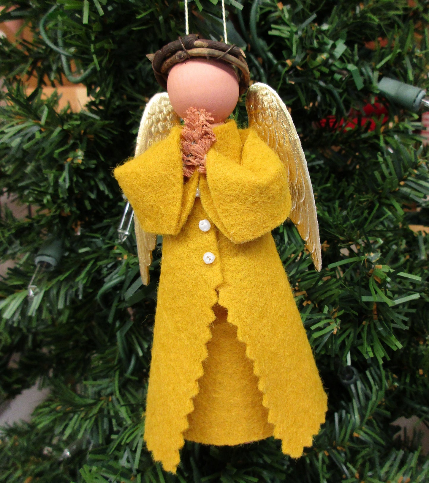 Praying Angel Clothespin Ornament